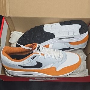Nike Men's White, Orange, and Black Sneakers
